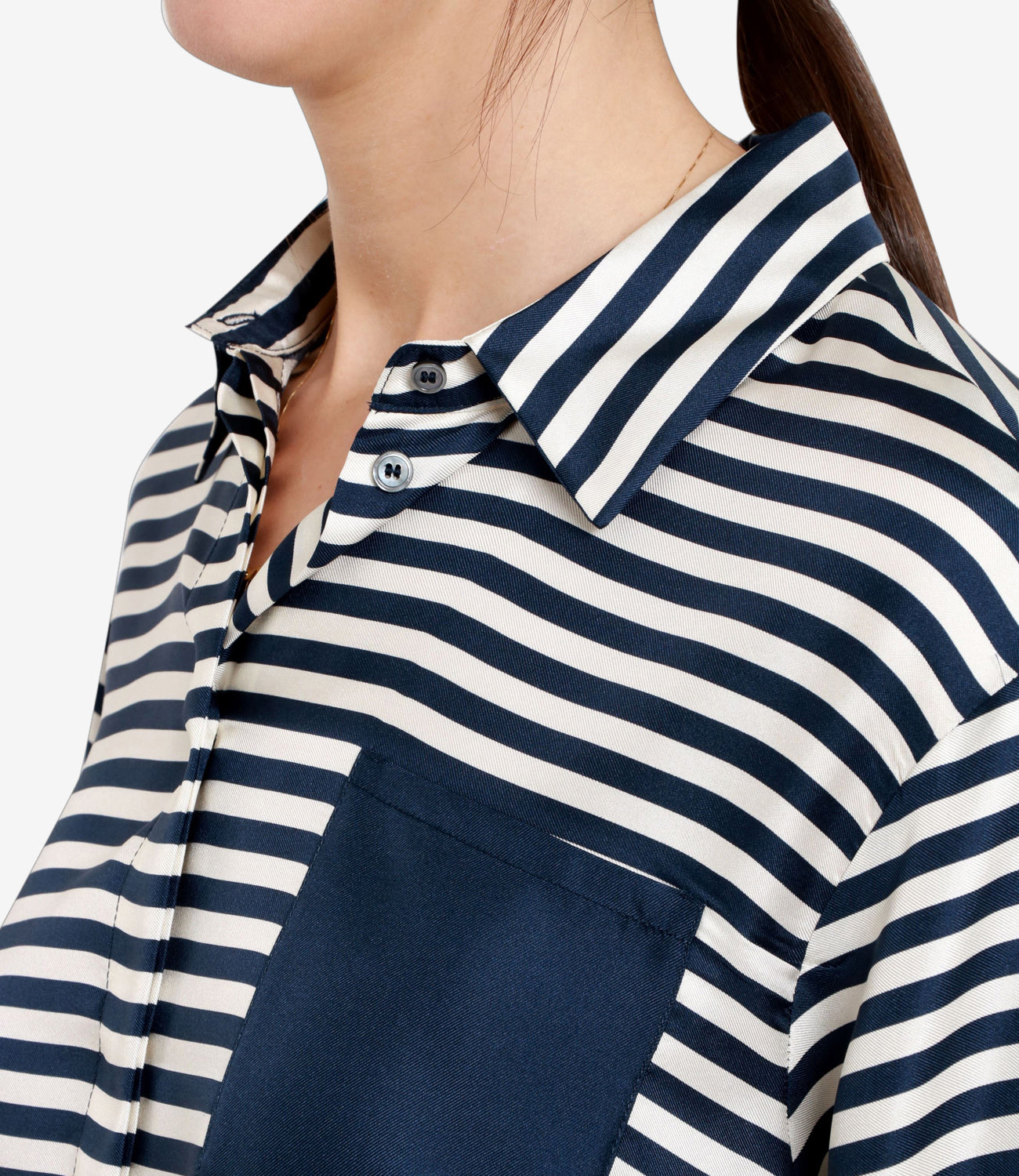 S Max Mara | Camicia Maya Bianca e Blu