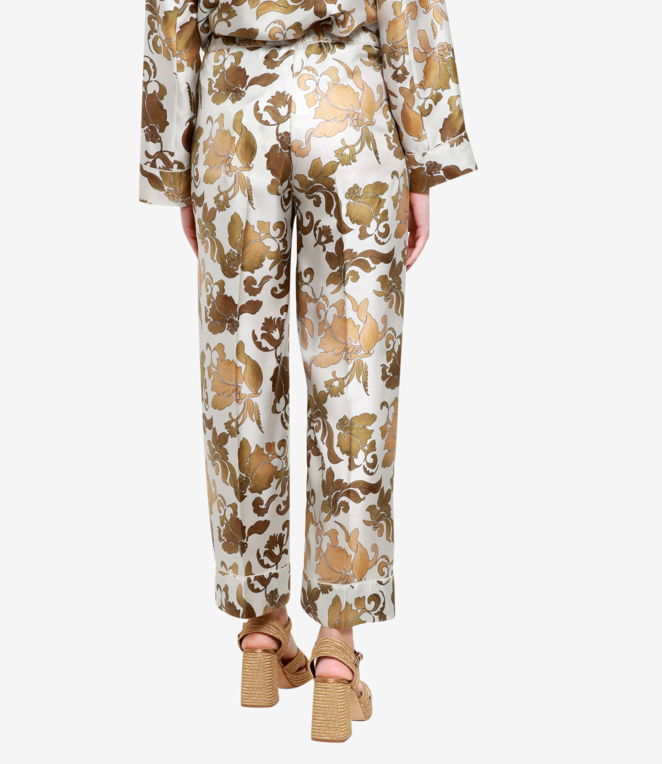 S Max Mara | Pantalone Leda Avorio e Oro