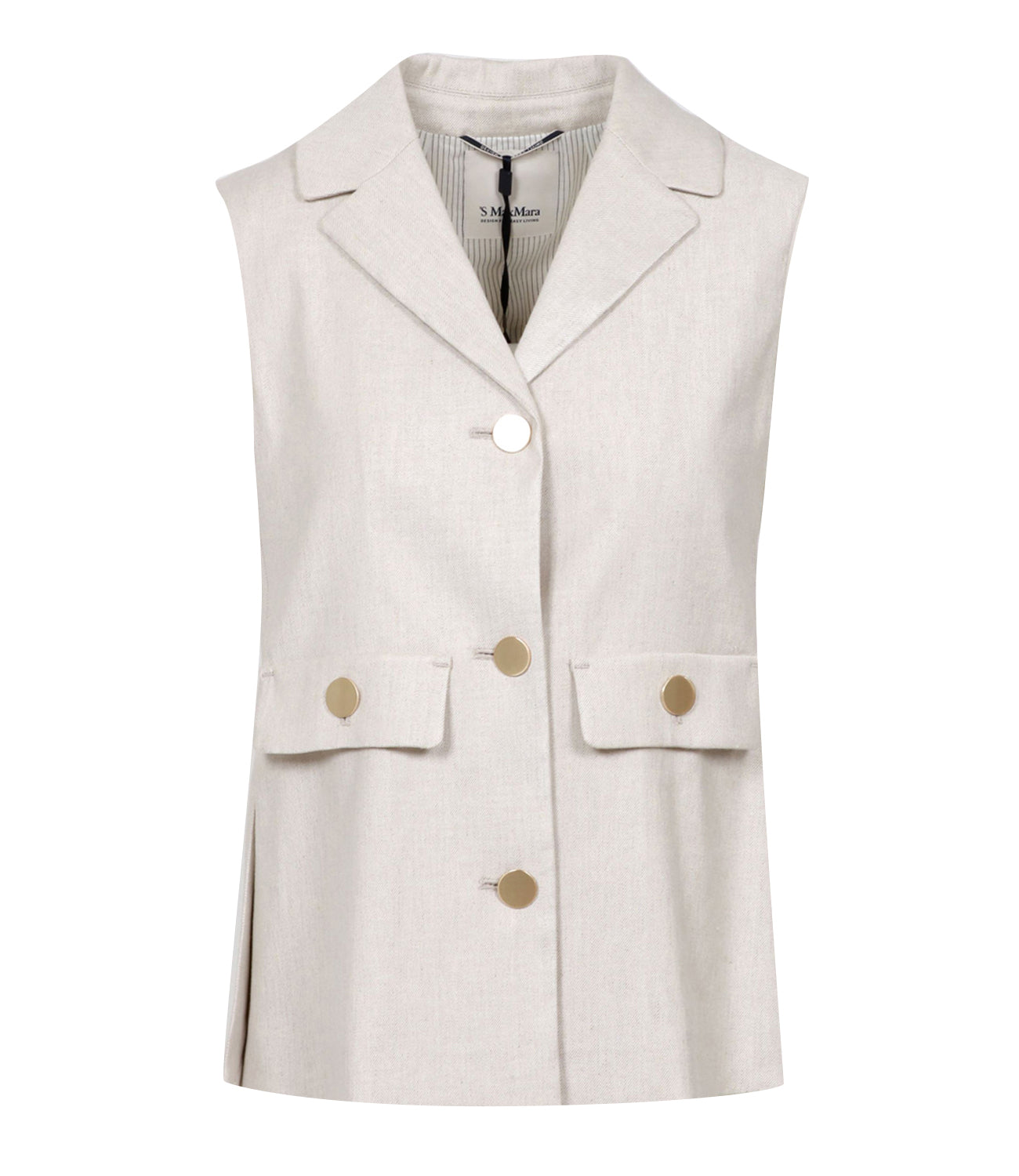 S Max Mara | Gilet Caroline Beige