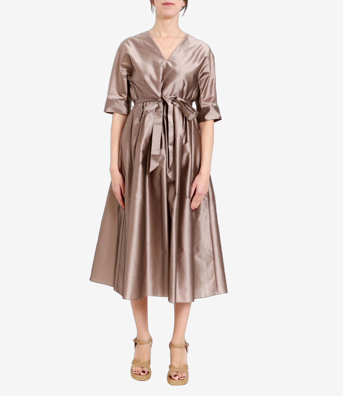 S Max Mara | Abito Viola Tortora