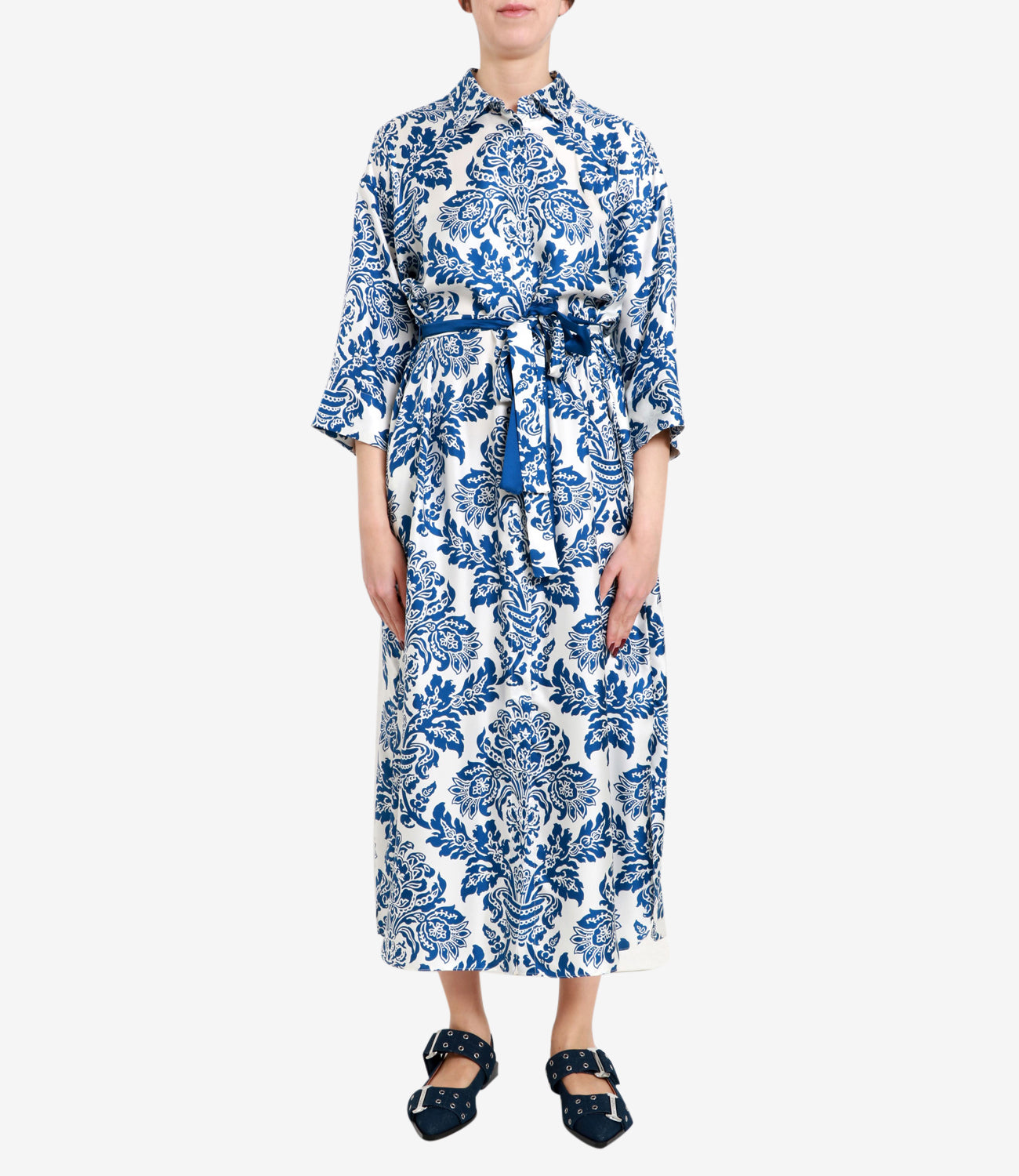 S Max Mara | Abito Camelia Panna e Blu