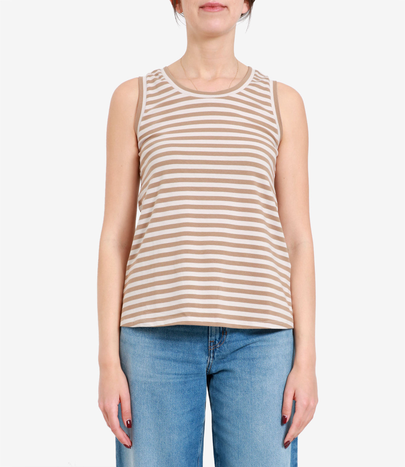 S Max Mara | Canotta Erbert Panna e Cammello