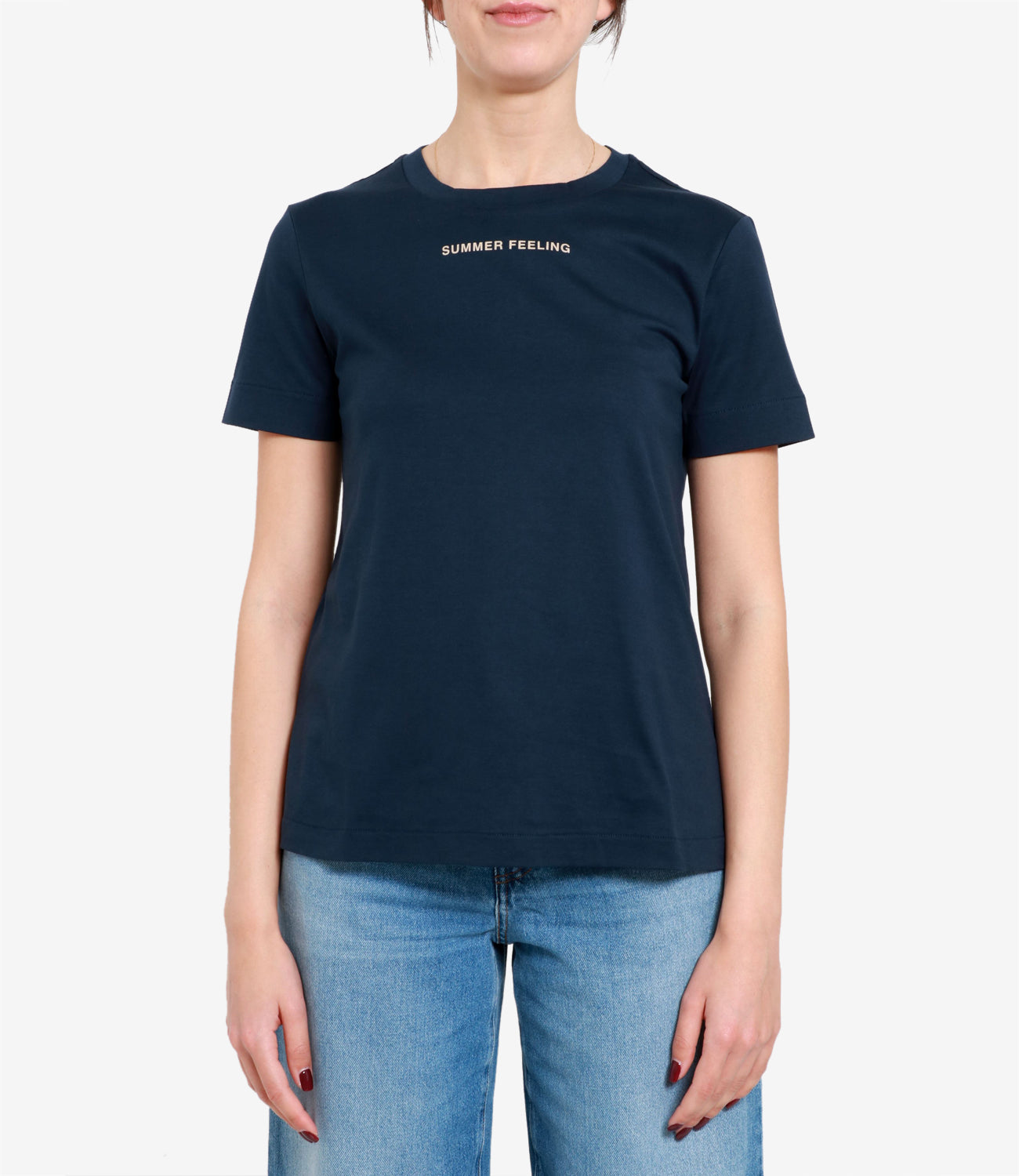 S Max Mara | T-Shirt Lusso Blu navy
