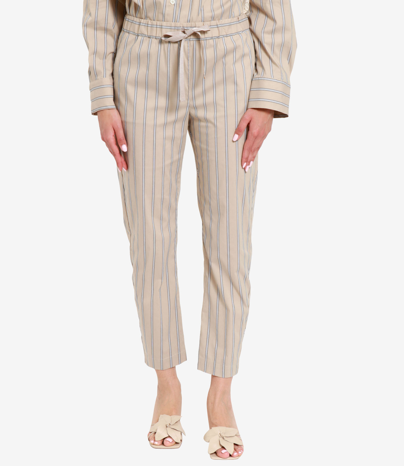 Semicouture | Pantalone Buddy Taupe e Antracite