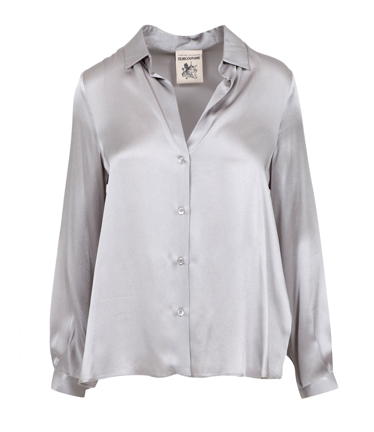 Semicouture | Camicia Ava Grigio perla