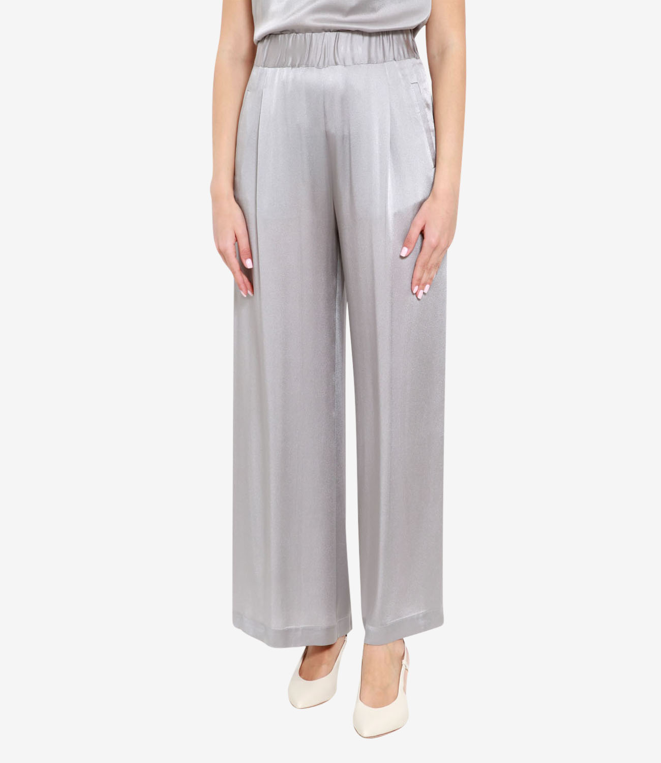 Semicouture | Pantalone Jhonny Grigio perla