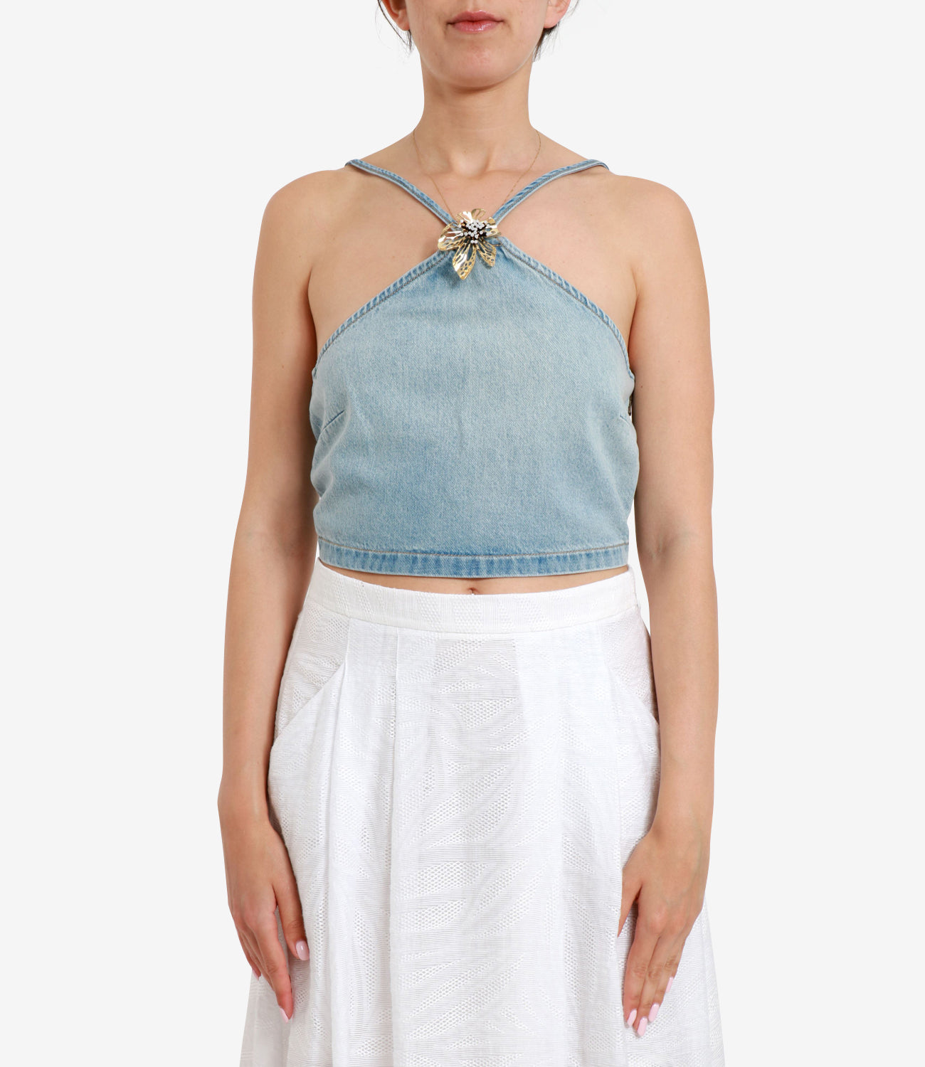 Simona Corsellini | Top Denim chiaro