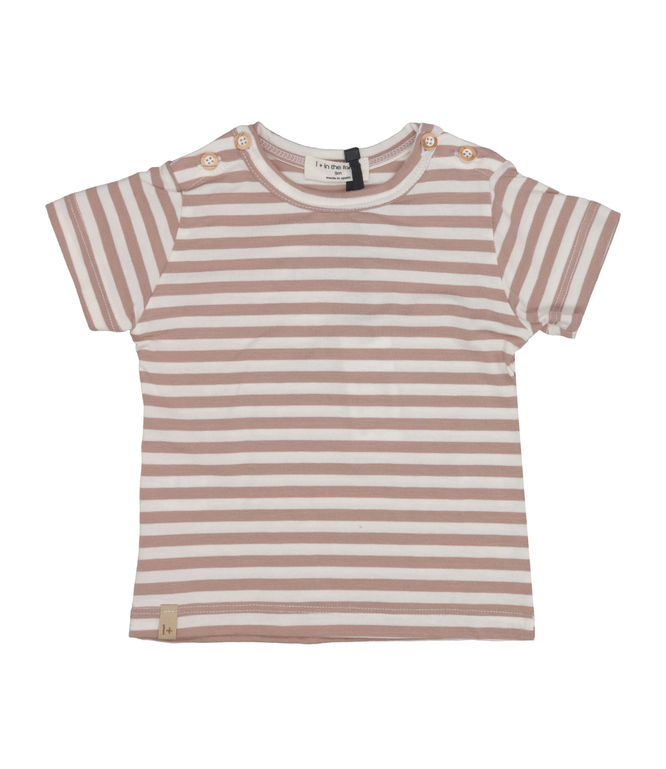 1 in the family | T-Shirt Taupe Bianco