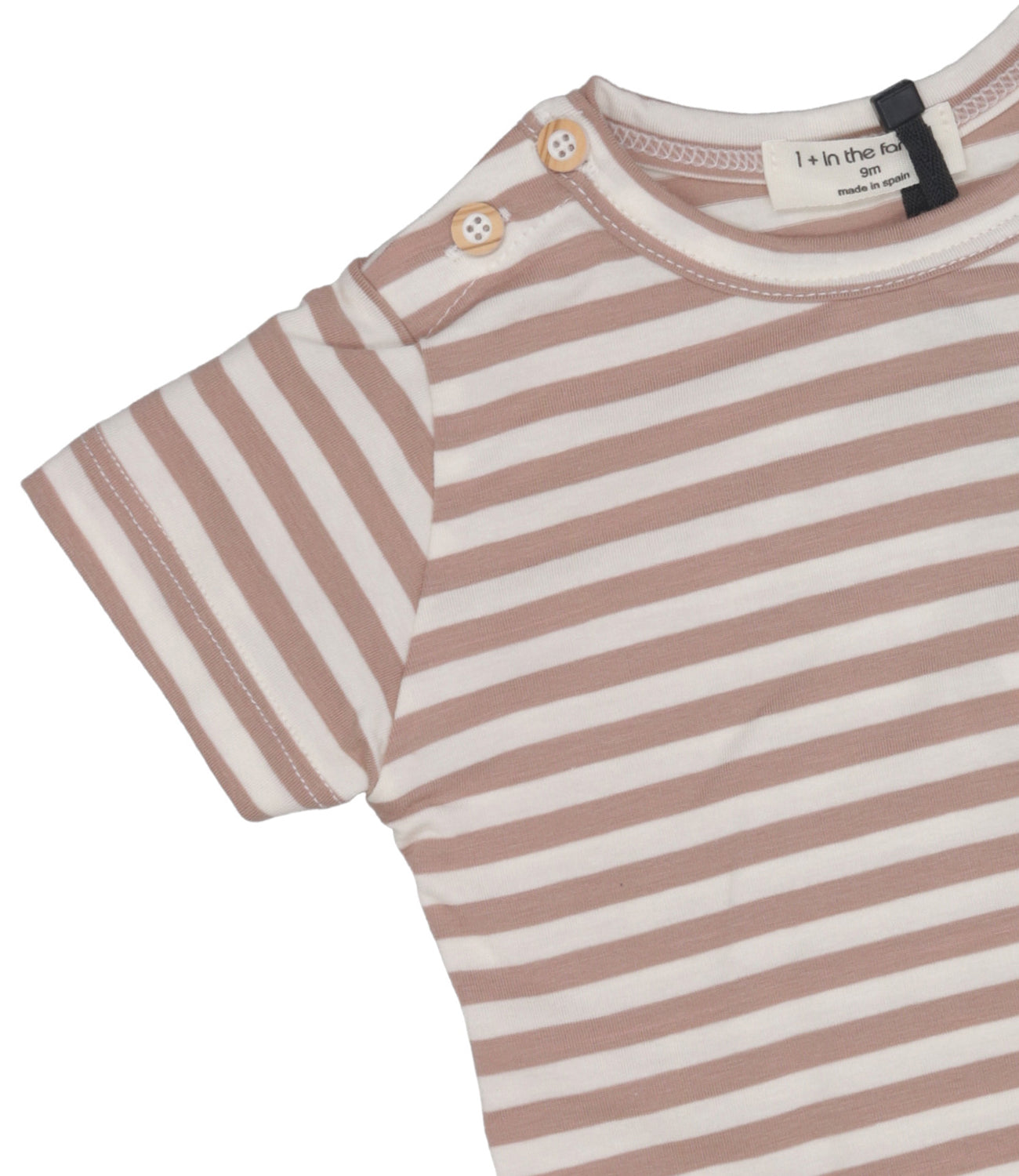 1 in the family | T-Shirt Taupe Bianco