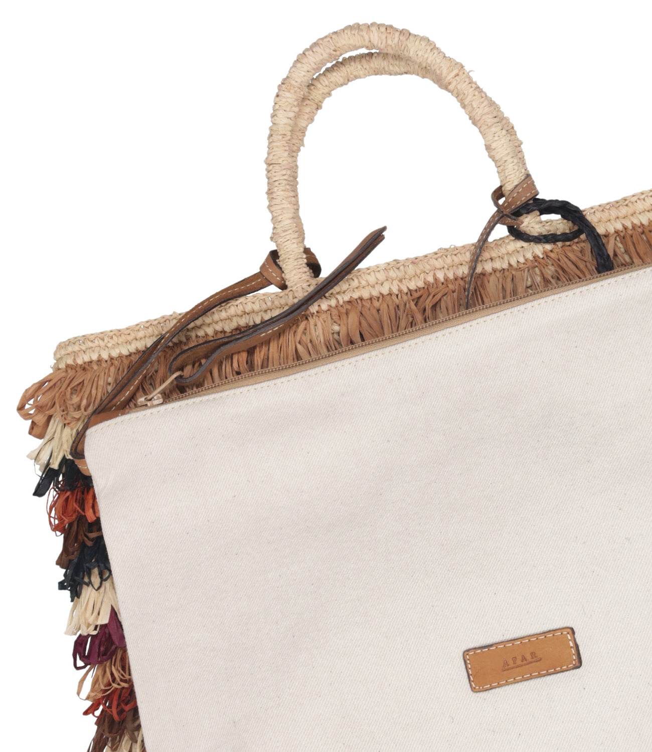 Afar | Borsa a Mano Keisha L Naturale Multicolor