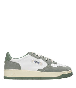 Autry | Sneakers Medalist Low Man Bianco e Verde militare