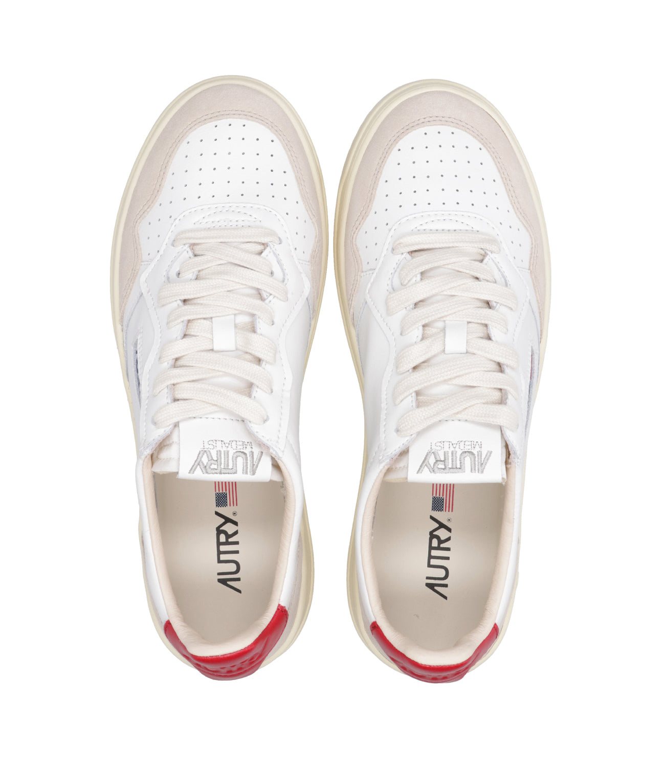 Autry | Sneakers Medalist Low Man Bianca e Rosso
