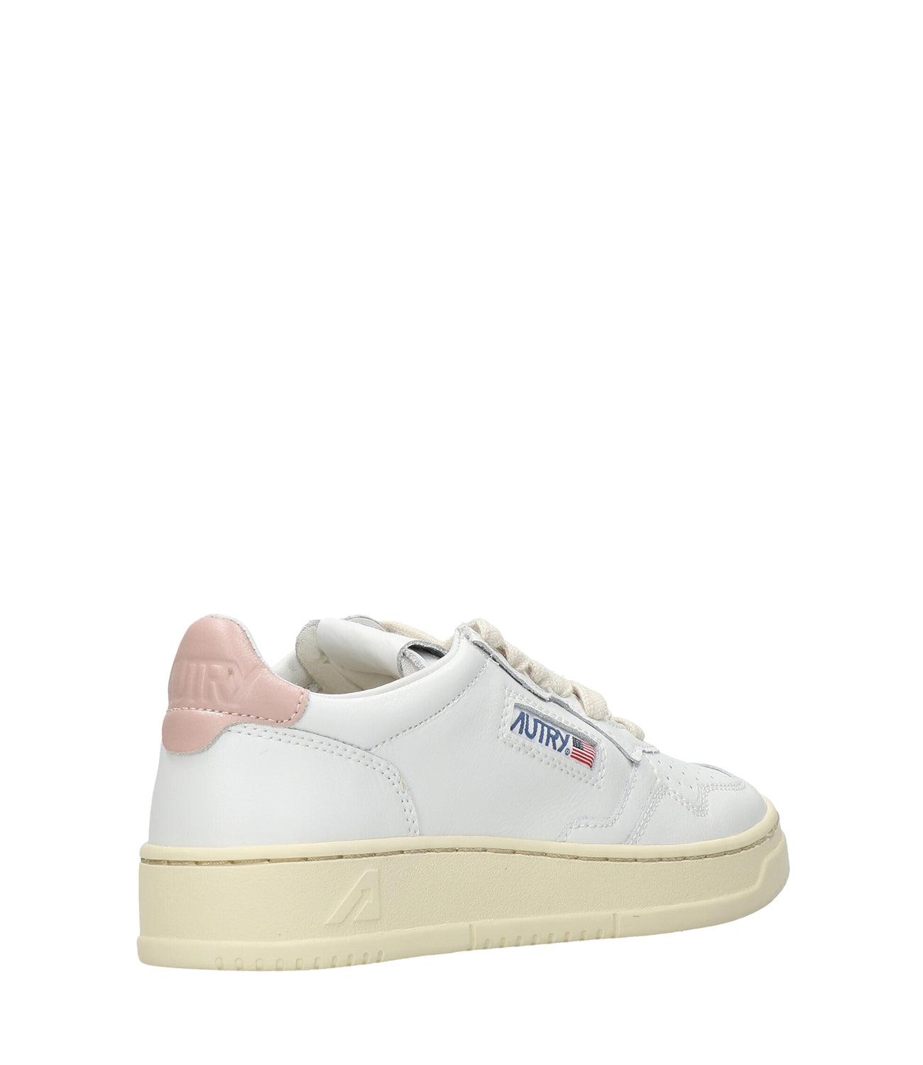 Autry | Sneakers Medalist Low Wom Lea Bianco e Rosa