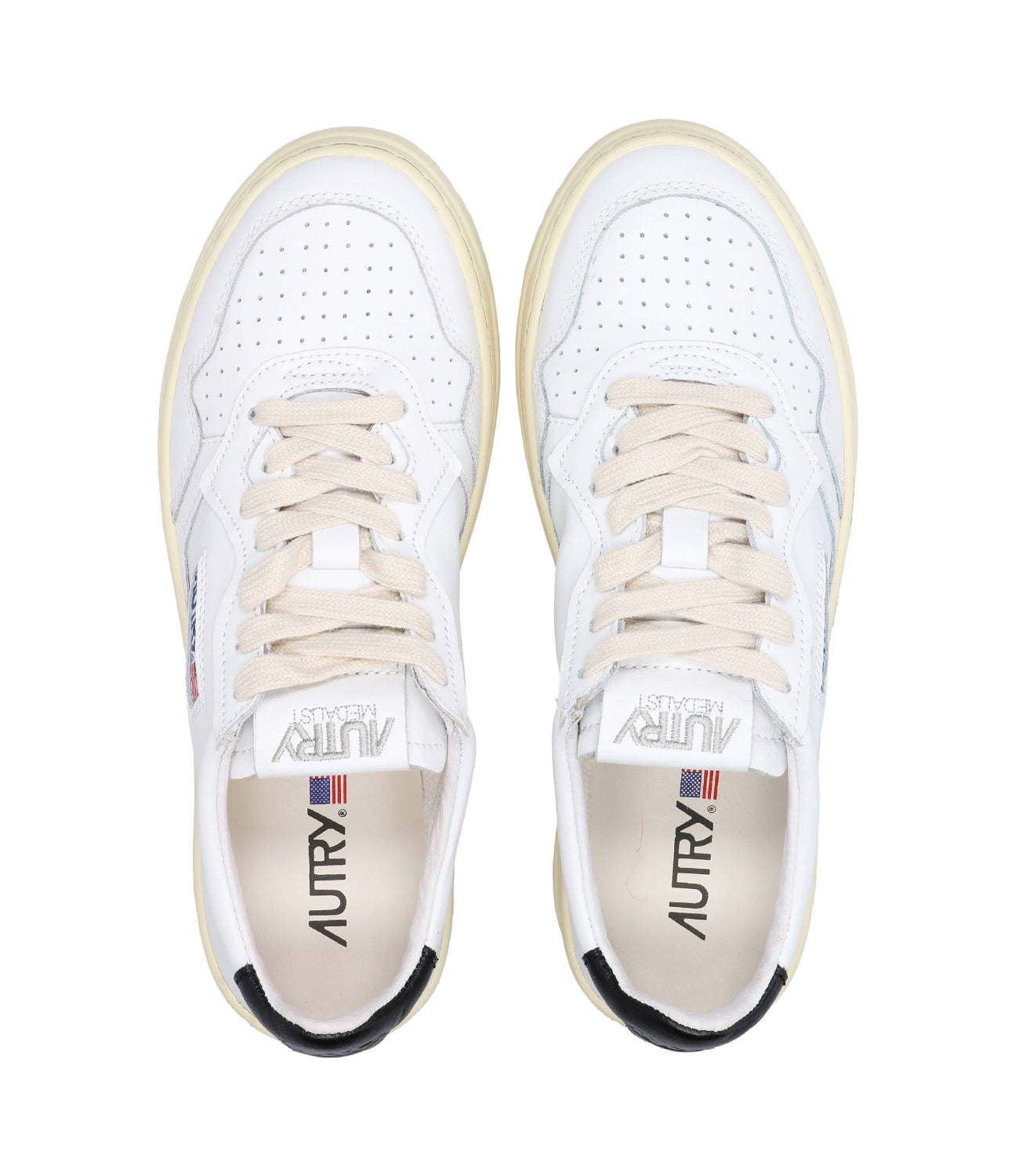 Autry | Sneakers Medalist Low Wom Lea Bianco e Nera