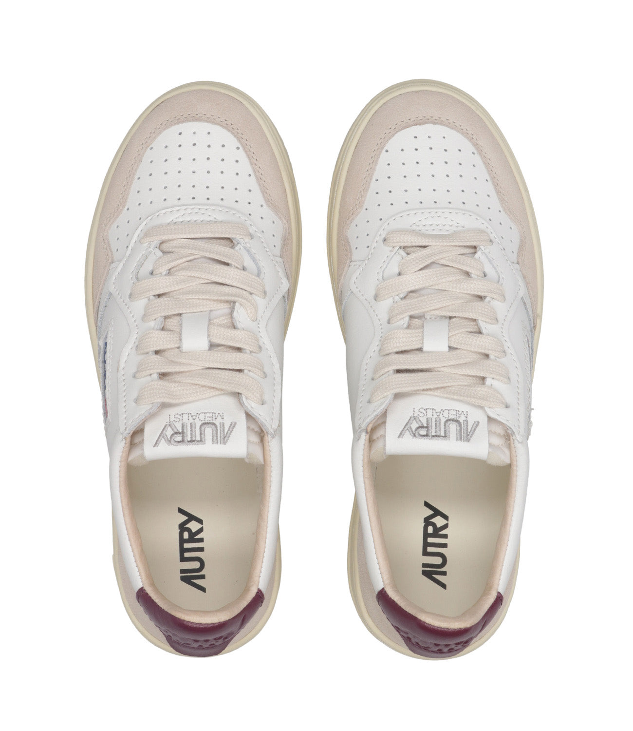Autry | Sneakers Medalist Low Woman Bianca e Bordeaux
