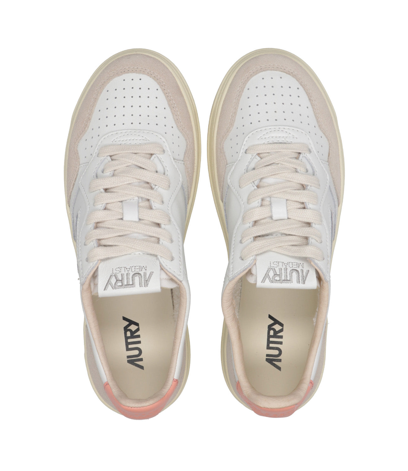 Autry | Sneakers Medalist Low Woman Bianca e Pesca