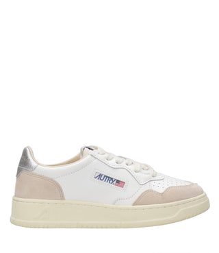 Autry | Sneakers Medalist Low Bianco e Argento