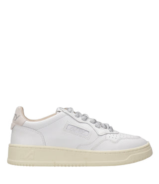 Autry | Sneakers Medalist Low Wom Lea Bianco e Cipria