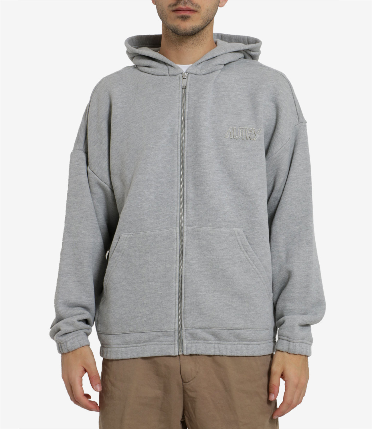 Autry | Felpa Hoodie Zip Main Grigio scuro