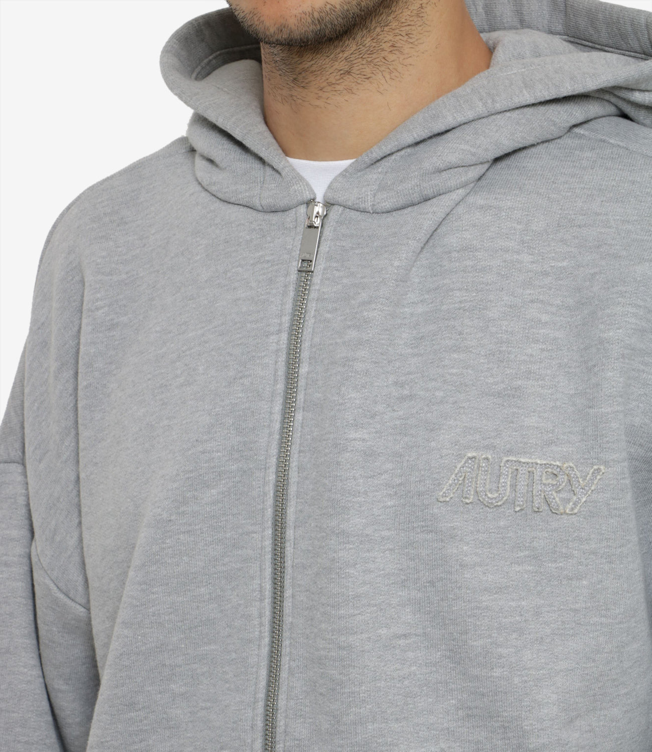 Autry | Felpa Hoodie Zip Main Grigio scuro