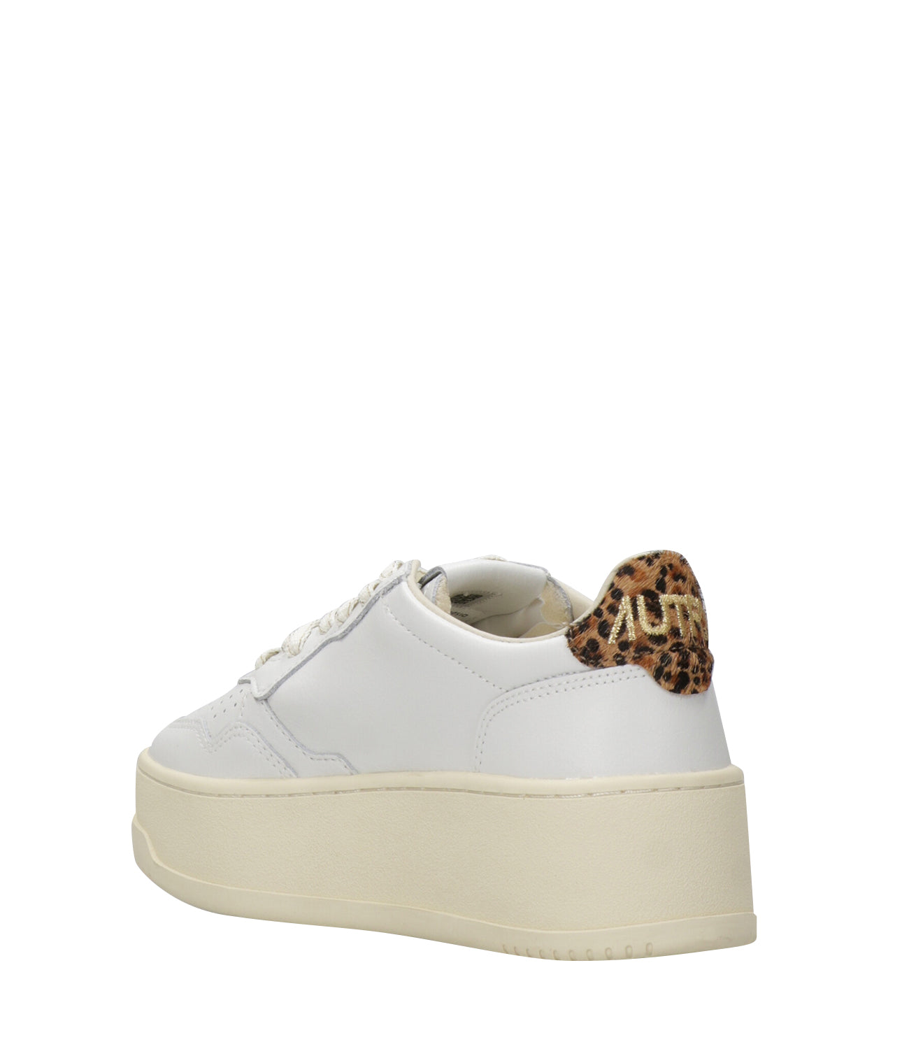Autry | Sneakers Platform Low Woman Bianca e Leopardo