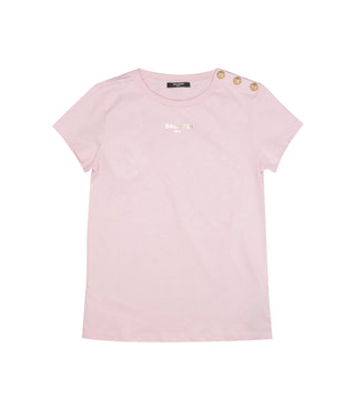 Balmain Kids | T-Shirt Rosa Oro