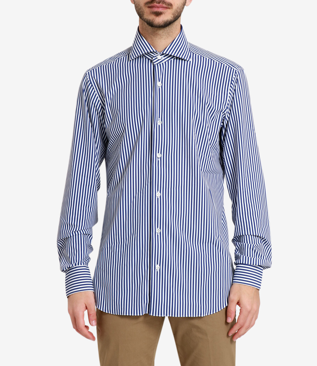 Barba | Camicia Bianco Blu navy