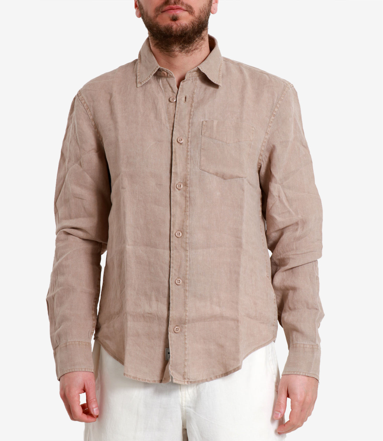 Blauer | Camicia Swan Dyed Beige