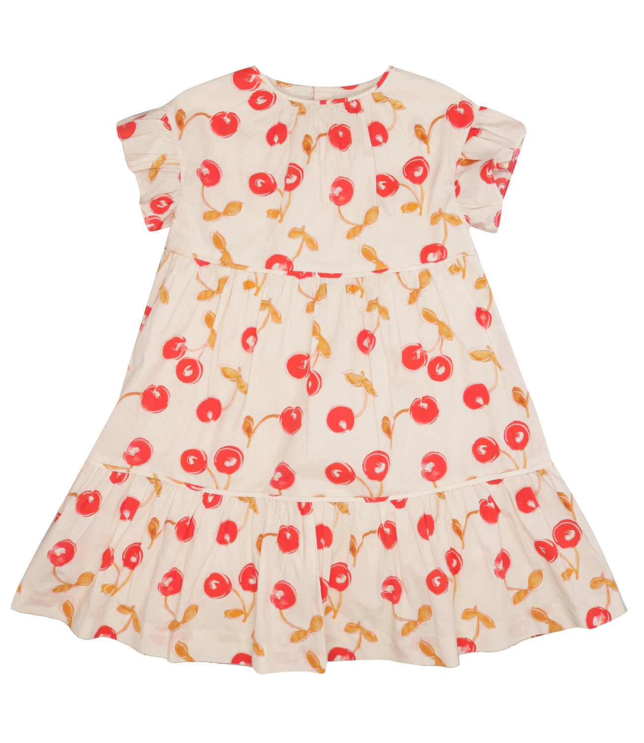 Bonpoint | Abito Leontine Ecru Rosso