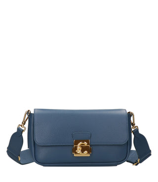 Coccinelle | Borsa a Spalla C-Me Lock Medium Blu avio