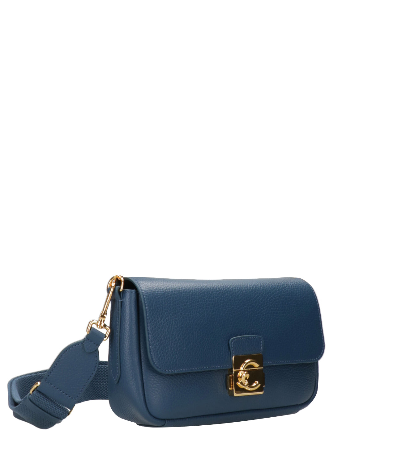 Coccinelle | Borsa a Spalla C-Me Lock Medium Blu avio