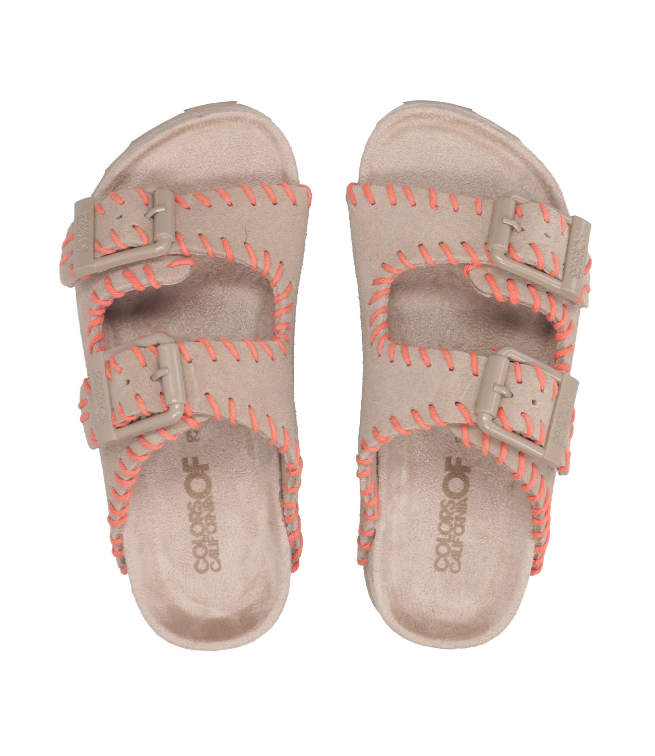 Colors of California Kids | Sandalo Suede Stitchings Fango