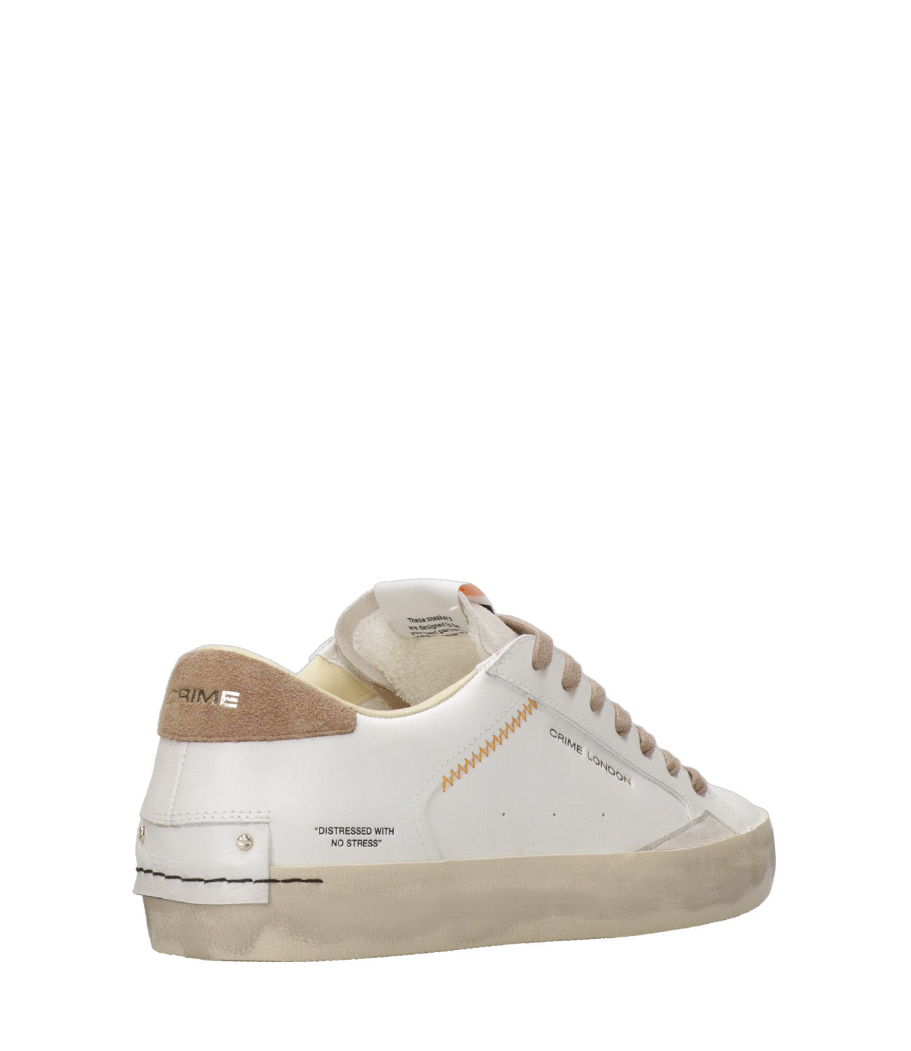 Crime | Sneakers Distressed Bianco e Tabacco
