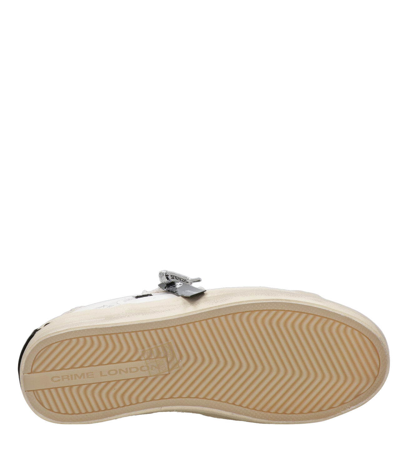 Crime | Sneakers SK8 Deluxe Bianco Sabbia e Argento