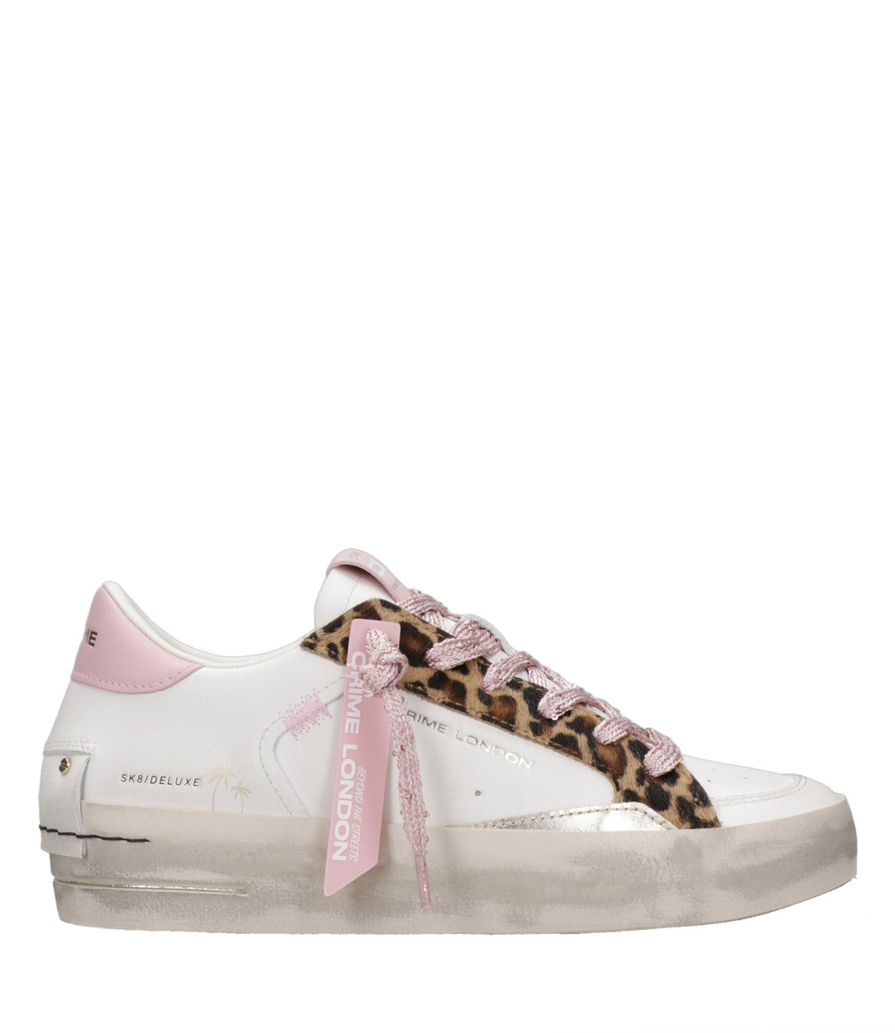 Crime | Sneakers SK8 Deluxe Bianco e Rosa