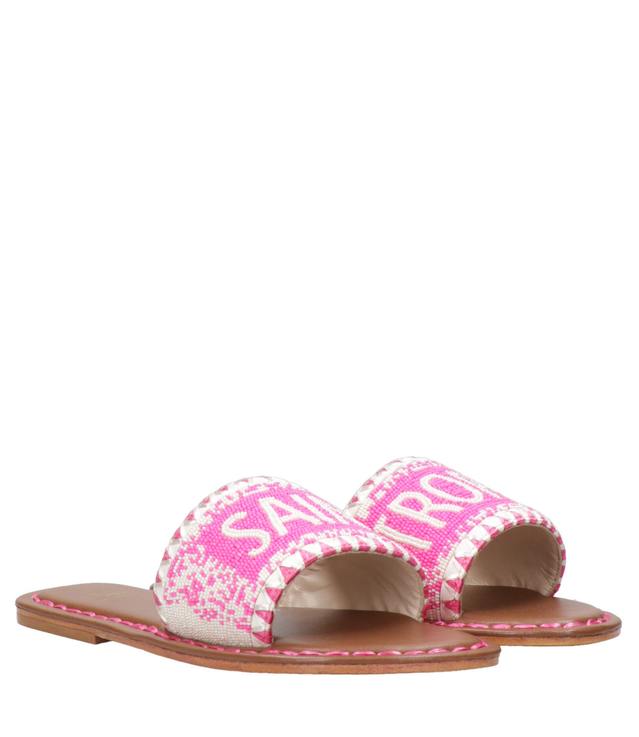 De Siena Shoes | Ciabatta Saint Tropez Fuxia Bianco