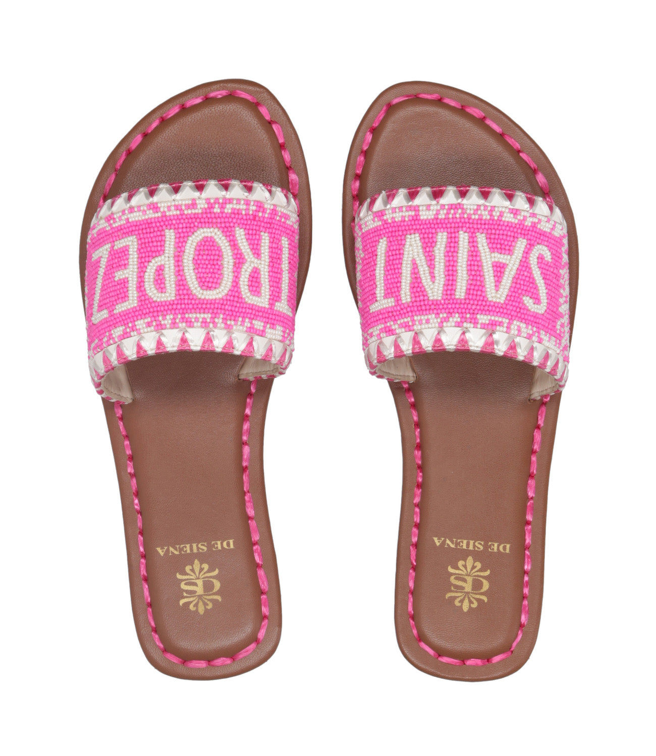 De Siena Shoes | Ciabatta Saint Tropez Fuxia Bianco