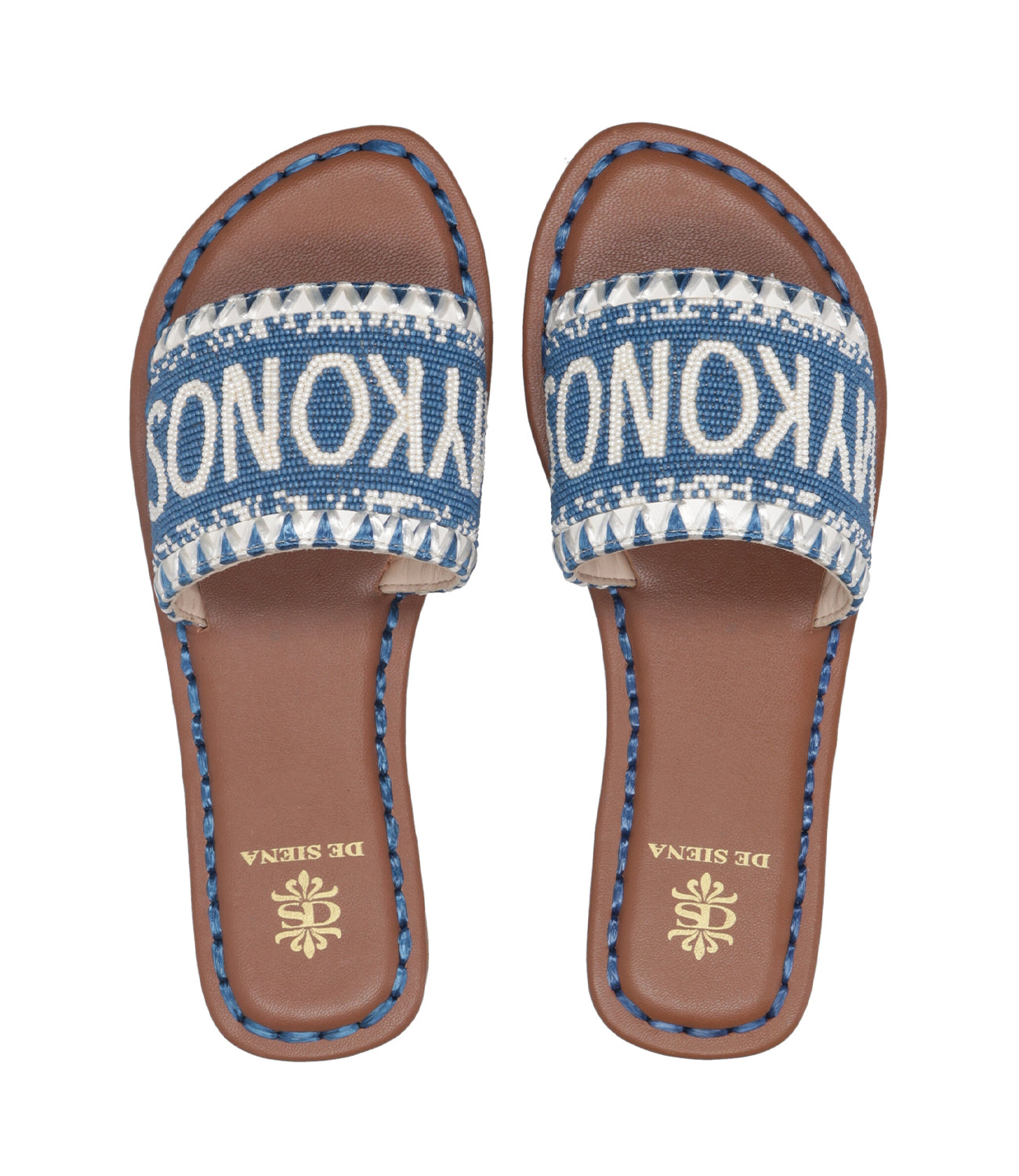 De Siena Shoes | Ciabatta Mykonos Azzurro