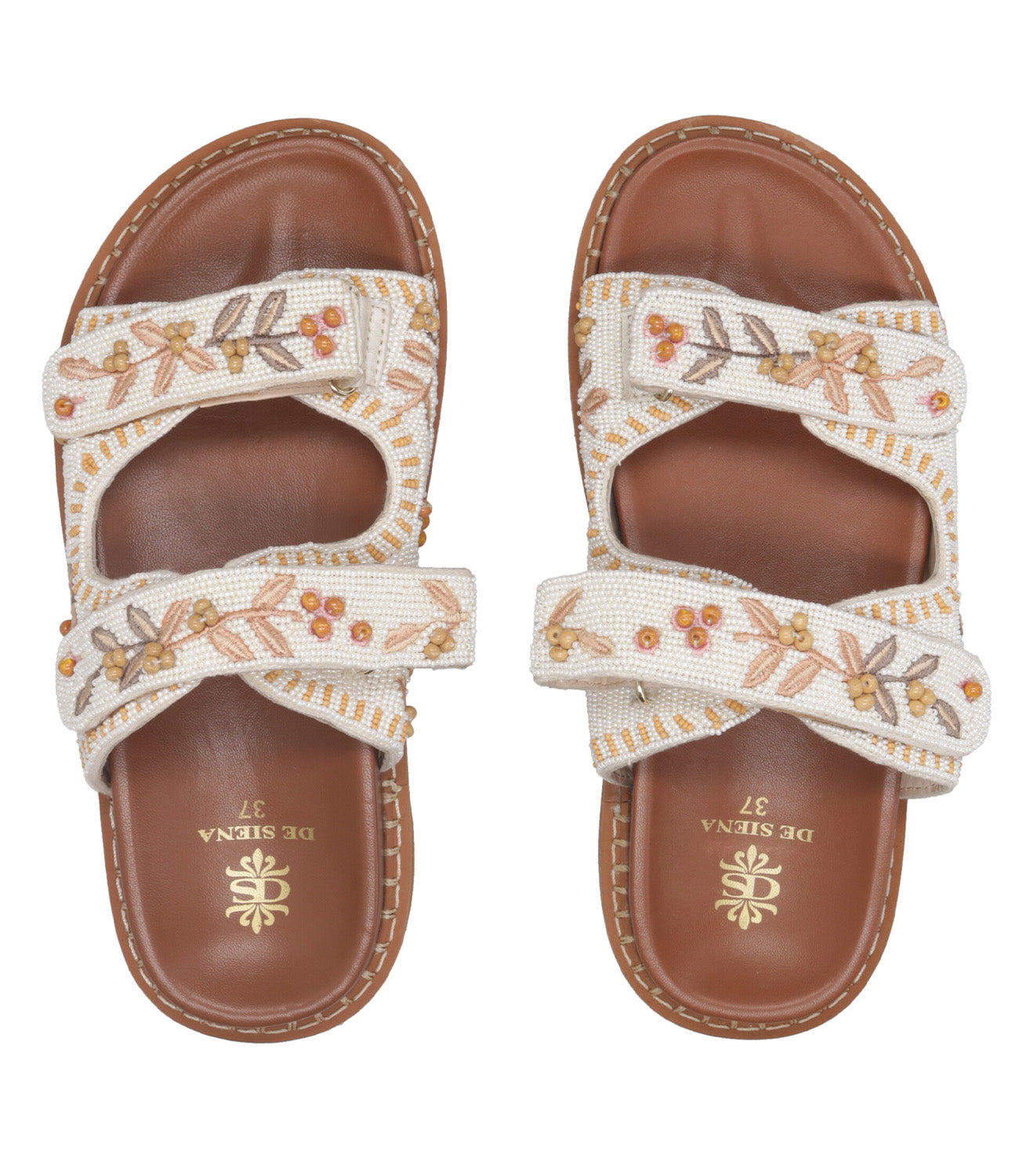 De Siena Shoes | Ciabatta Noreen Bianco Ocra