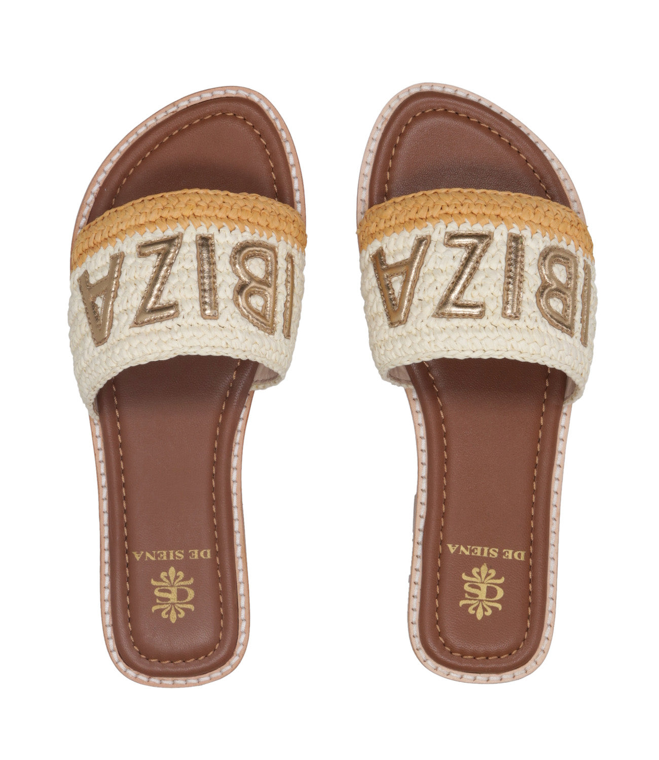De Siena Shoes | Ciabatta Ibiza Bianco Oro