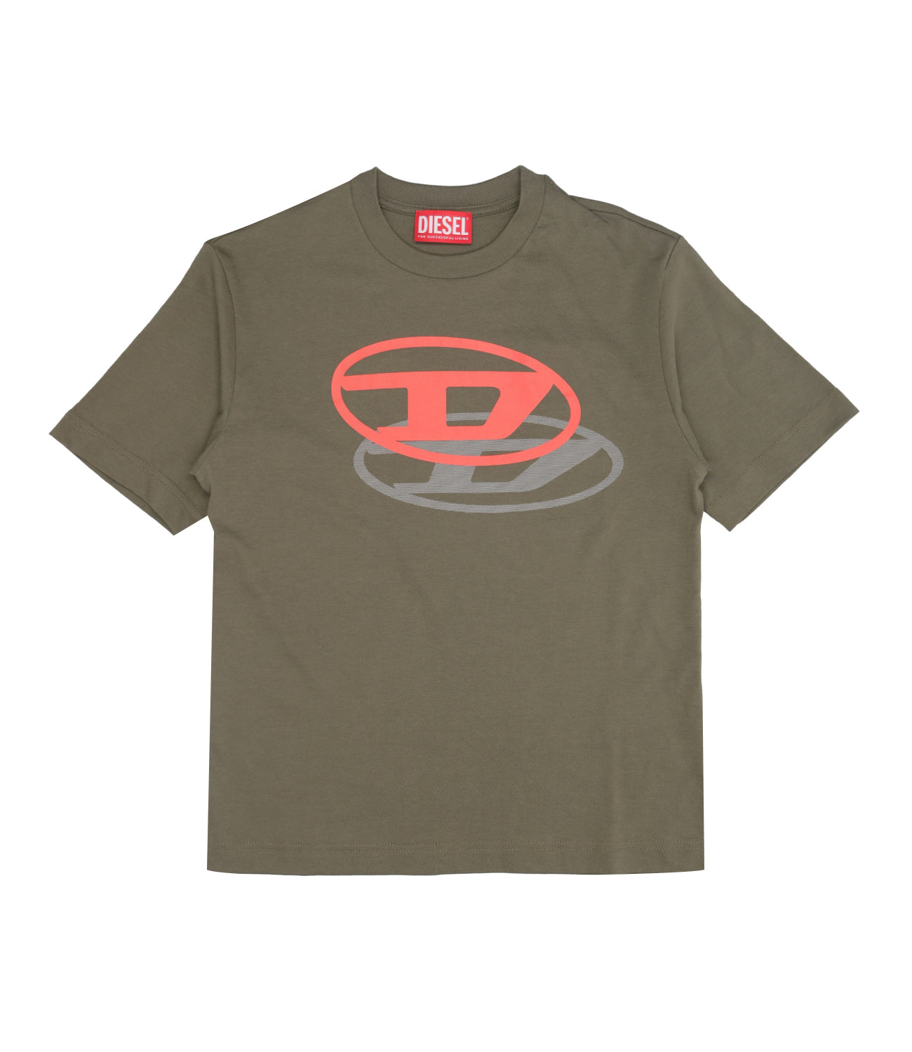 Diesel Kids | T-Shirt Tvale Over Verde Militare