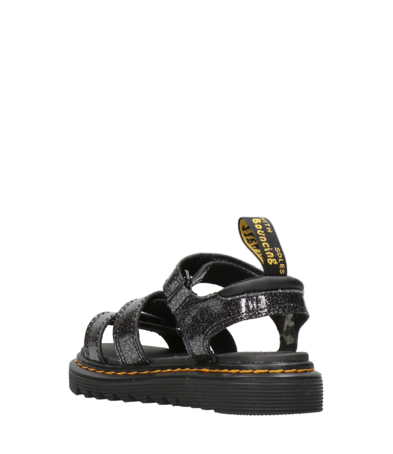 Dr Martens Kids | Sandalo Klaire J Black Multi Coated Glitter Pu Athena Nero