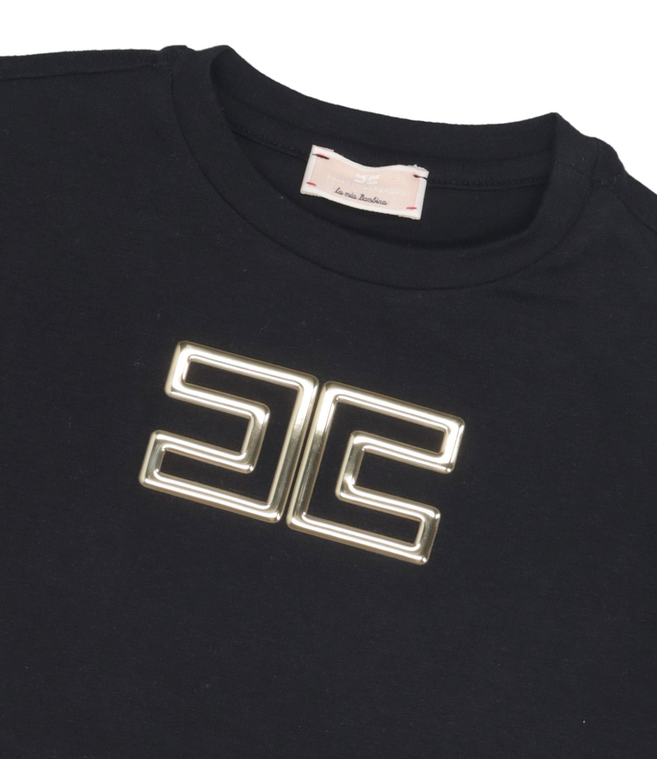 Elisabetta Franchi La Mia Bambina | T-Shirt Nero Oro