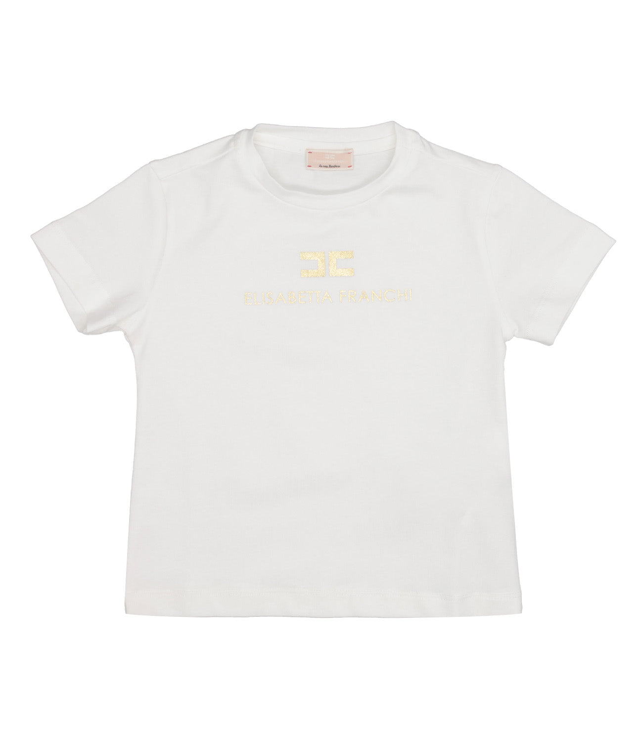Elisabetta Franchi La Mia Bambina | T-Shirt Avorio Oro