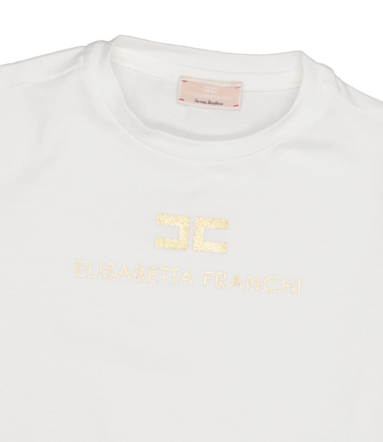 Elisabetta Franchi La Mia Bambina | T-Shirt Avorio Oro