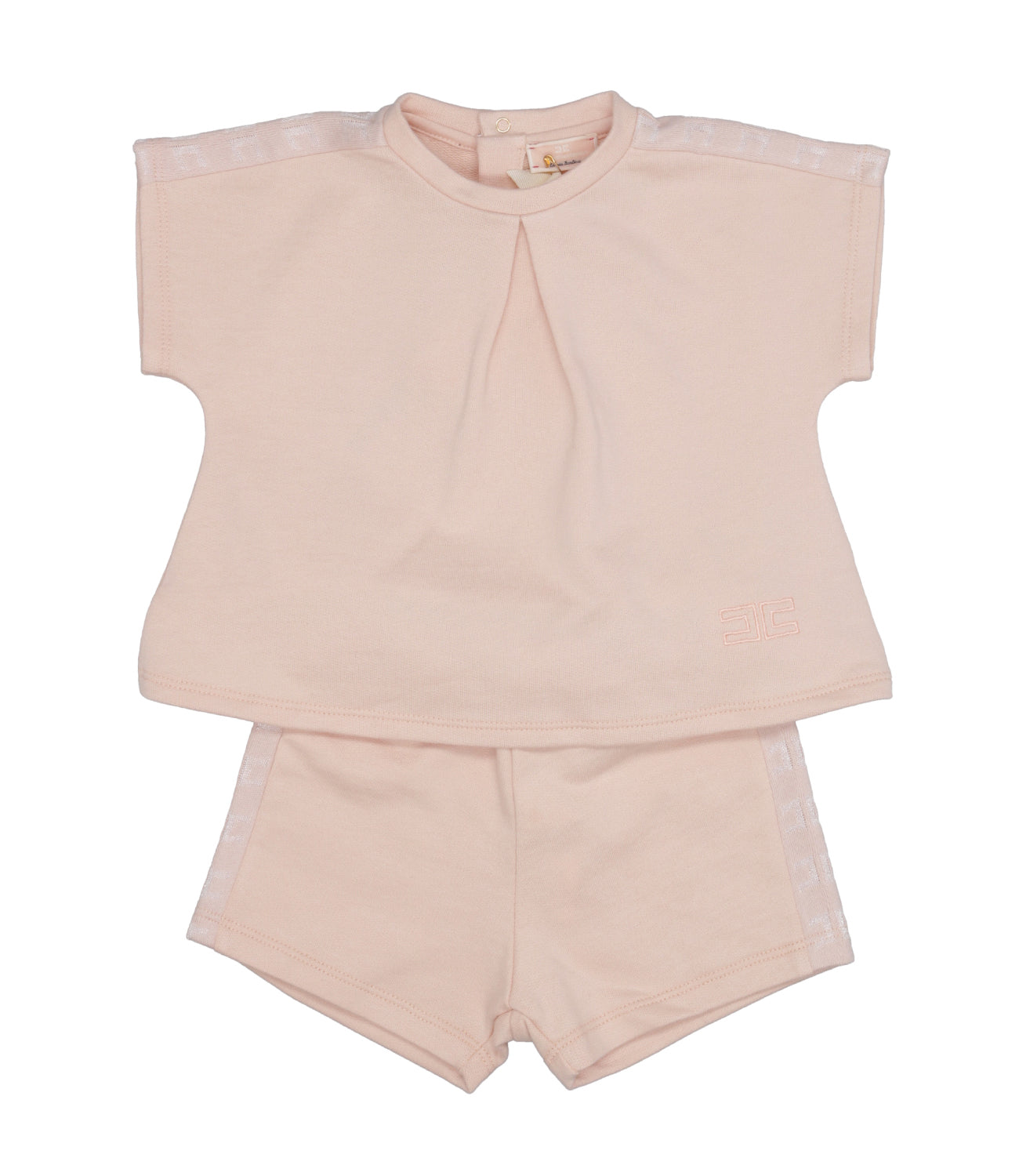 Elisabetta Franchi La Mia Bambina | Set T-Shirt Shorts Rosa cipria