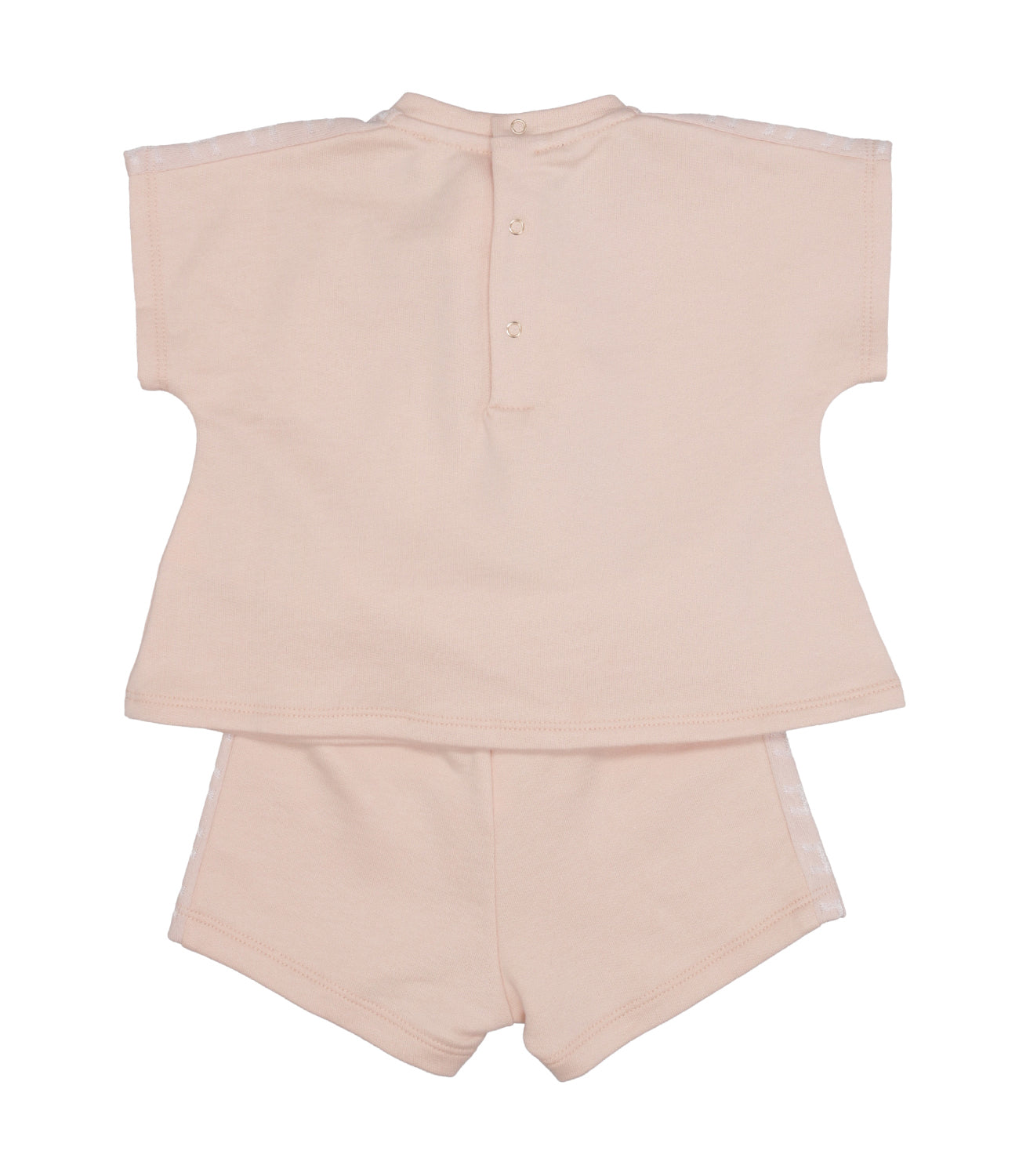 Elisabetta Franchi La Mia Bambina | Set T-Shirt Shorts Rosa cipria