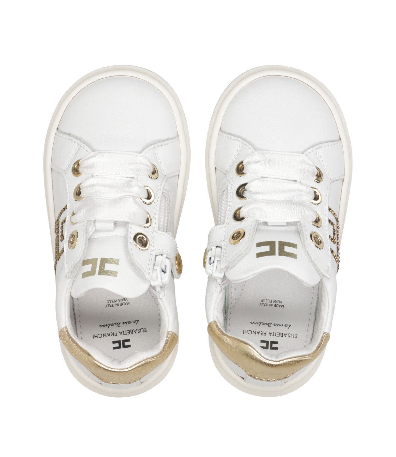 Elisabetta Franchi La Mia Bambina | Sneakers Avorio Oro