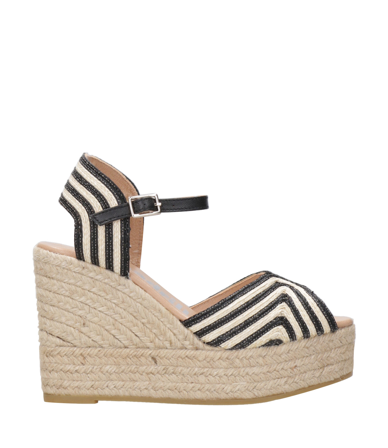 Espadrilles | Sandalo Ace Nero Naturale