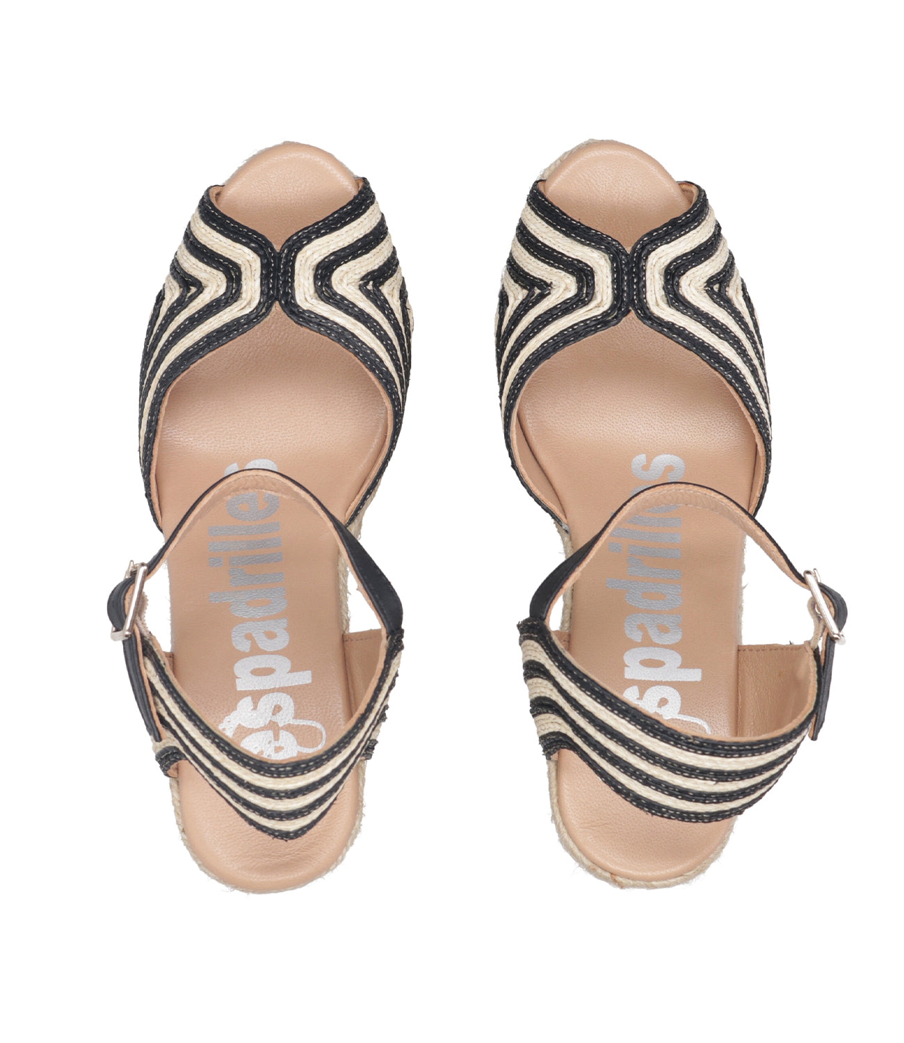 Espadrilles | Sandalo Ace Nero Naturale